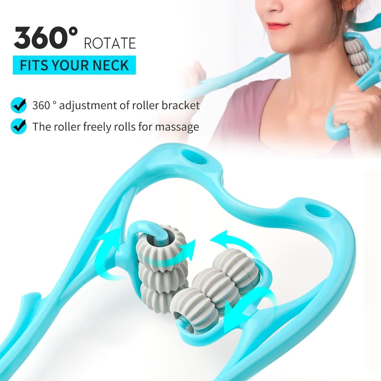 Six Wheel Neck Massager Roller